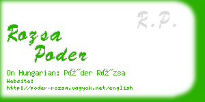 rozsa poder business card